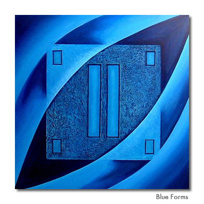 Blue Forms - Original painting for sale