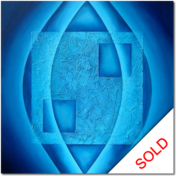 Photo of Blue Relic - abstract painting for sale